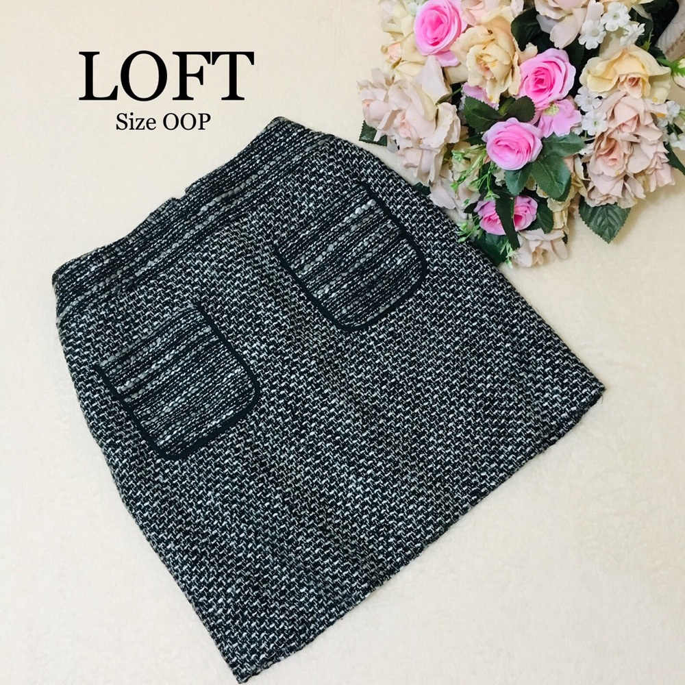 LOFT Tweed Mini Skirt with front pockets